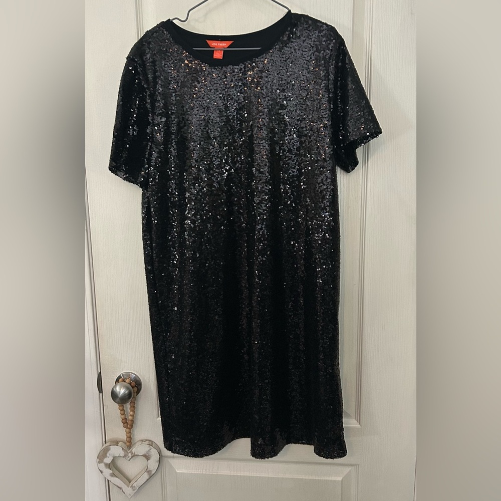 Joe Fresh Black Sequin Dress